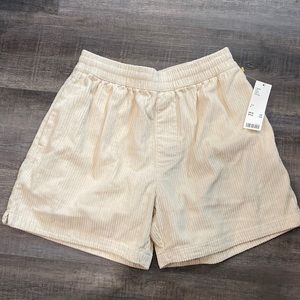 Urban outfitters corduroy shorts cream size s